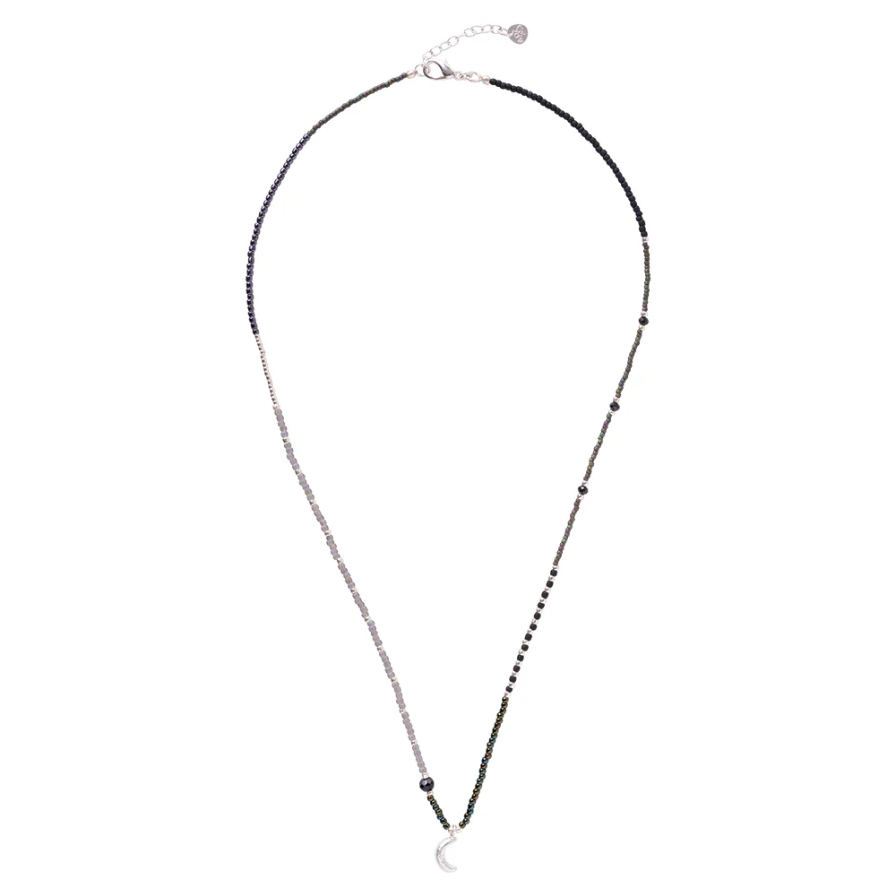 Náhrdelník Feel Onyx stříbrný