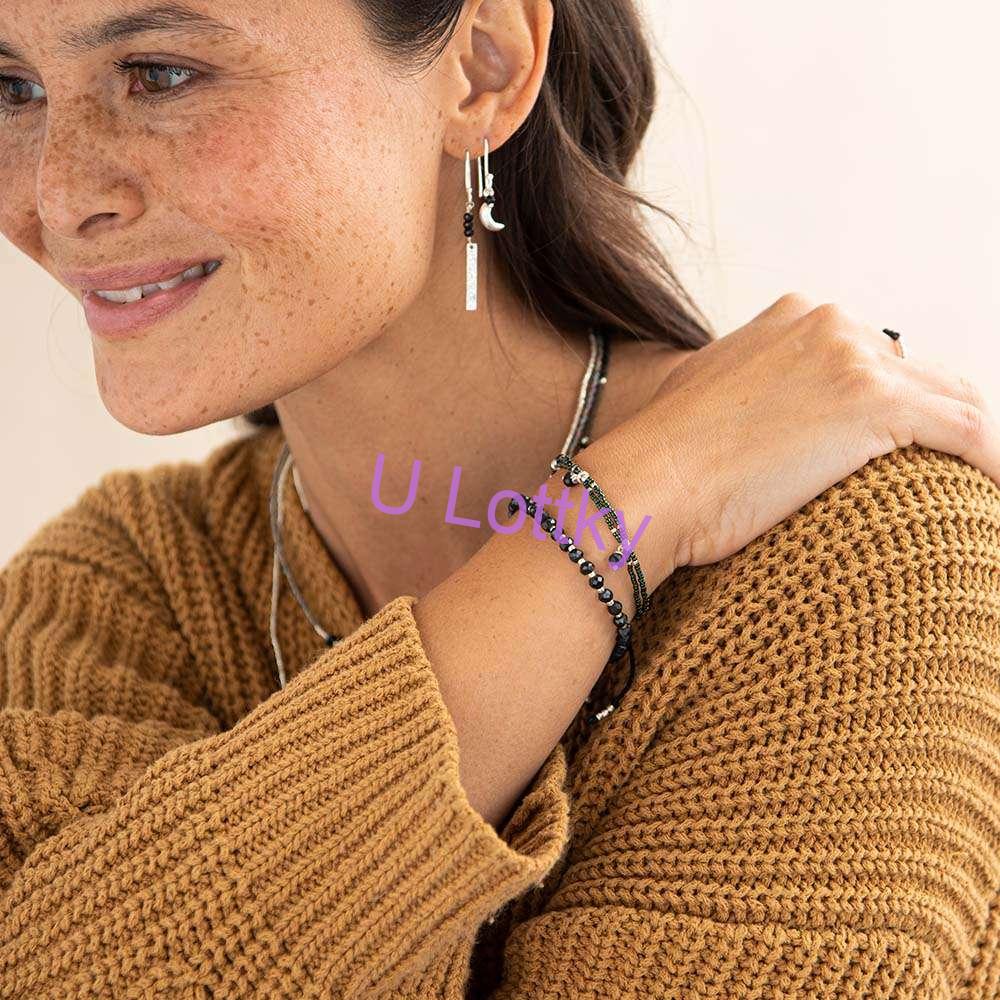 Honor Černý Onyx stříbrný náramek