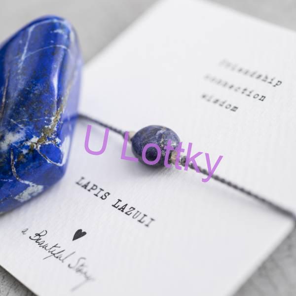 Drahokamová karta Lapis Lazuli Stříbrný náramek