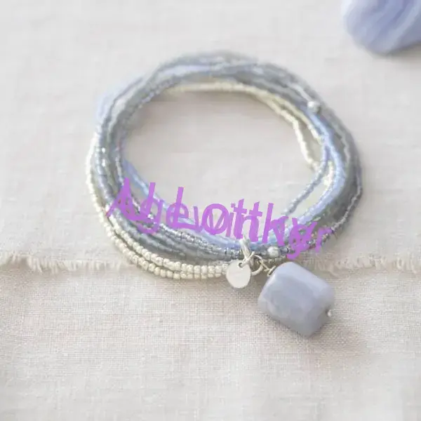 Nirmala Modrý Krajkový Achát