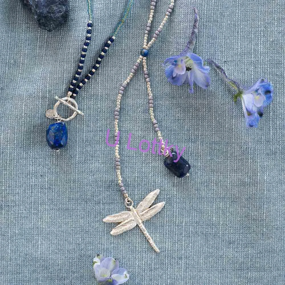 Entire Lapis Lazuli VÁŽKA, náhrdelník